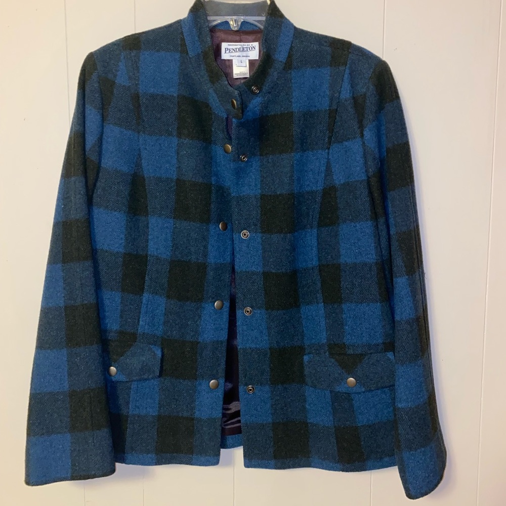 Women’s Blue/Black Wool Jacket